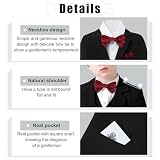 Amissz Garnitury chłopięce 5-częściowy formalny zestaw garniturów slim fit stroje dzieci smoking wesele impreza występ marynarka kamizelka koszula spodnie muszka 6-10 lat sukienka dla nastolatków