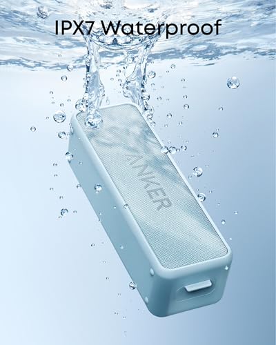 Image of Anker soundcore 2 Portable Bluetooth Speaker with 12 W Stereo Sound, BassUp, IPX7 Waterproof, 24-Hour Playtime, Wireless Stereo Pairing, Speaker for Home, Outdoors, Travel