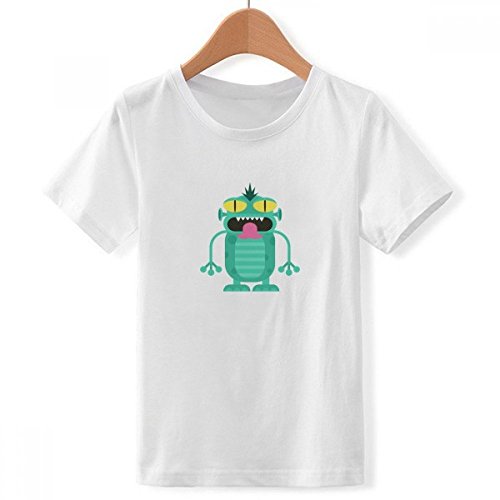 T-shirt alien multicolore blanc ras du cou pour garcon en taille M