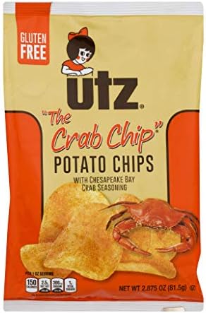 UTZ "The Crab Chip" Potato Chips 2.875 oz Bags - Pack of 14