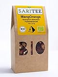 SARITEE Bio MangOrange I biologisch abbaubaren Pyramidenbeuteln I Früchtetee mit erlesenen Früchten aus kontrolliert biologischem Anbau I Erfrischender Frucht Tee I Premium Tee I 10 x 2,5 g