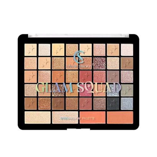 Image of My Colors Strokes Glam Squad Eyeshadow Palette | 44 Colors Highly Pigmented Blendable Shades | Matte & Shimmer Multicolor Eye Makeup 48g