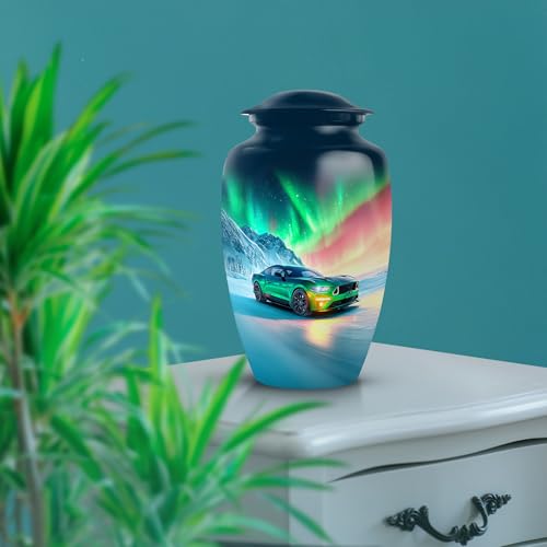 Image of Car Urn Cremation Keepsakes for Ashes 1 Large & 2 Small | Decorative Urn for Mom & Dad, Tiny Urns for Adult Human