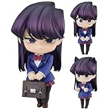 IQITOYS Figurine Komi Shoko de 10 cm avec visages mobiles et interchangeables - Décoration de bureau - Matériau PVC - Cadeau pour un ami