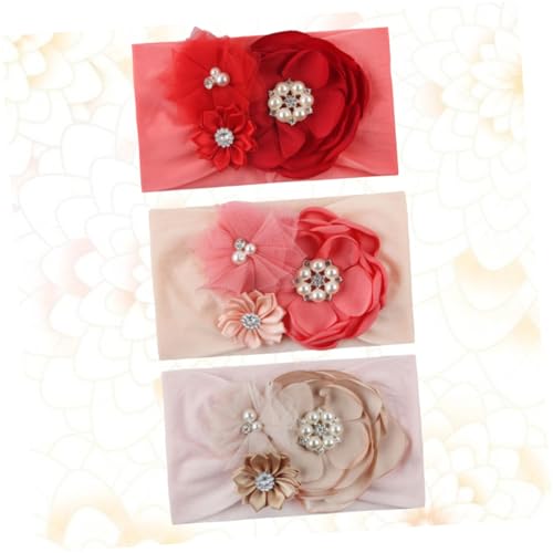 Abaodam 3 Pecas adereços para fotos de bebê coisas de bebe coisas para bebe tiara de bebe faixa de c