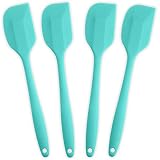 Silicone Spatula 4-piece Set, Heat-Resistant Non-stick Rubber Spatulas with Stainless Steel Core, Li