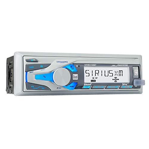 Dual Electronics Wcpsx422Bt Marine Stereo Lcd Single Din | Marine Radio With Built-In Bluetooth | Siriusxm Sxv300 Tuner | Two 6.5-Inch Dual Cone Marine Speakers And Marine Antenna #TOP2
