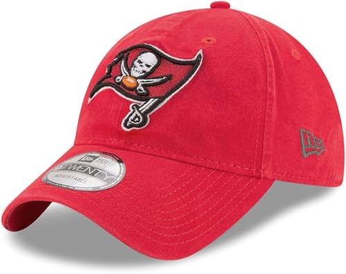 New Era NFL Core Classic 9TWENTY Team Color Adjustable Hat Cap One Size Fits All (US, Alpha, One Size, Tampa Bay Buccaneers Red, Tampa Bay Buccaneers)