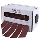 GOLD DEER Schleifpapier-Set mit 5 Körnungen, Schleifpapierrolle, verschiedene Rollen, Schleifpapier, 150, 240, 320, 400, 600, Körnung 150, 240, 320, 400, 600, für Holz, Metall, Polieren