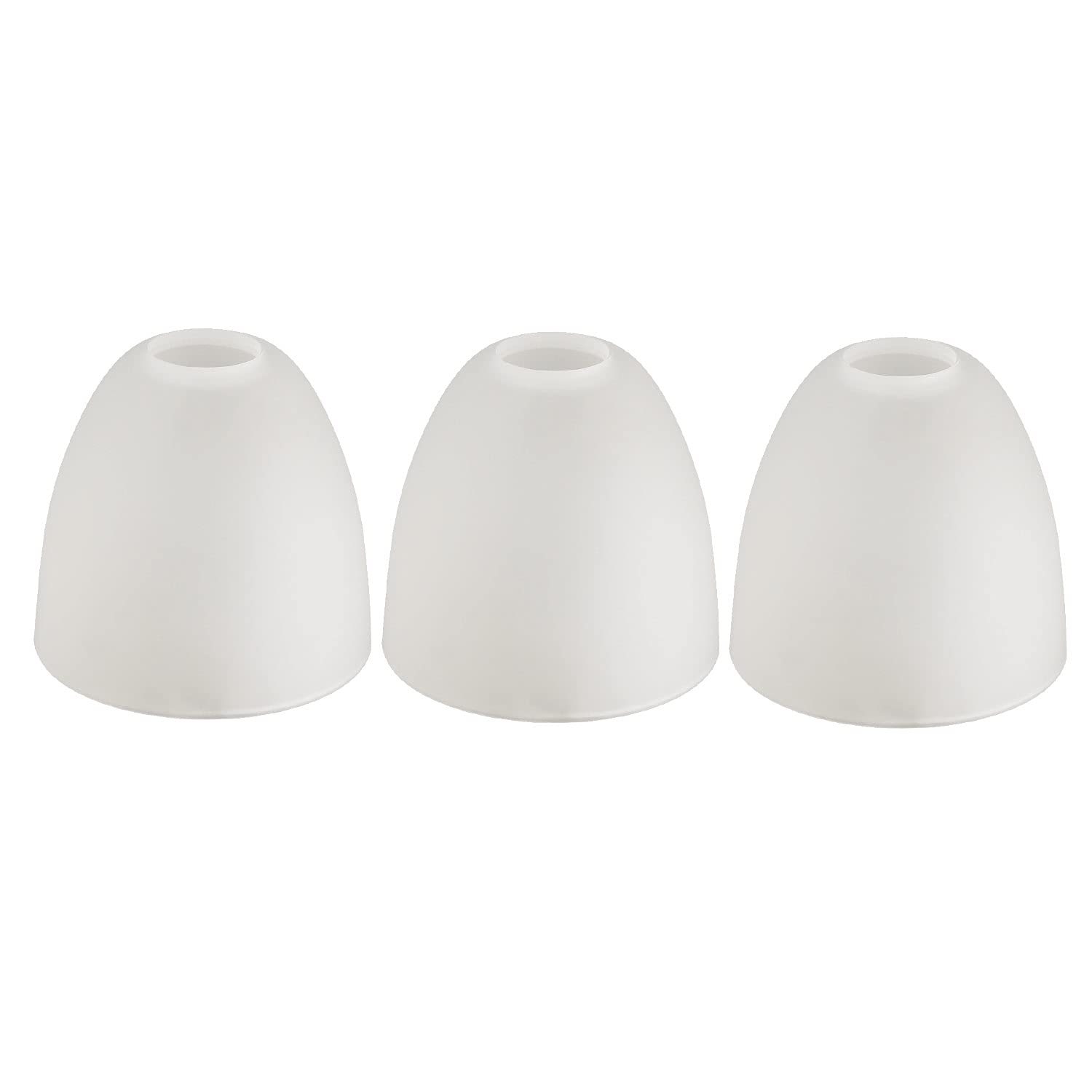 Anmire 3 Pack Frosted Glass Shade Replacement, Bell Shaped Light Fixture Replacement Glass Globe