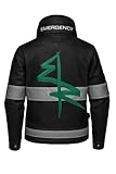 Bold Threadz Gaming Cosplay Cyborg David Martinez Illuminate Cyber Emergency Punk Costume Edgerunners Yellow Cosplay Jacket (US, Alpha, 3X-Large, Regular, Regular, Black Edge)