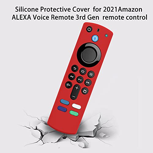 Capa protetora de silicone para controle remoto Alexa Voice 3ª geração - 2021 à prova de choque, cap