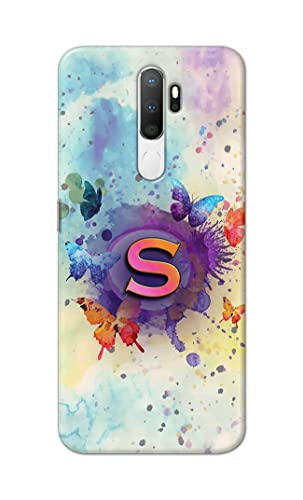 Image of PRINTFIDAA� Printed Hard Back Cover Case for Oppo A5 2020 | Oppo A9 2020 Back Cover (Alphabet S) -2808