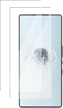 Set of 2 For Red Magic 10 Pro Film, Display Protective Film, Tempered Glass Film, SHANCHI, 6.85 Inches, Film, 0.01 inch 0.3 mm, Automatic Adsorption, 2.5D Round Edge, Anti-Bubble,