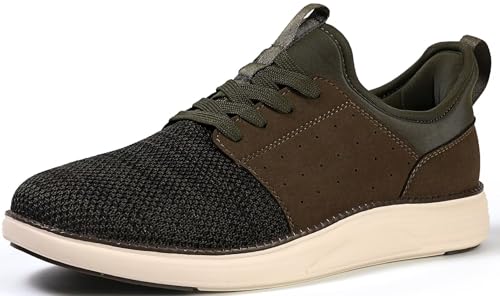 Image of YOLARK Men Casual Dress Shoes Fashion Sneakers Lightweight Breathable Laceless Walking Shoes Gym Tennis Athletic
