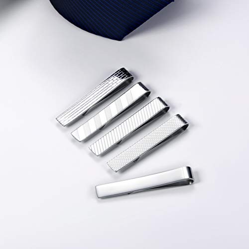 Prosteel Groomsmen Tie Clips Set 5Pcs Male Business Necktie Clip Stainless Steel Tie Bar Men Jewelry Gift For Boyfriend Husband Father #TOP27