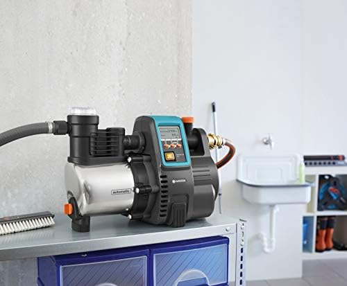 Gardena automatyczny hydrofor Premium 6000/6E LCD inox: pompa hydroforowa o wydajności 6000 l/h, z silnikiem 1300 W, z wyświetlaczem LCD, obudową pompy z nierdzewnej stali szlachetnej (1760-20)
