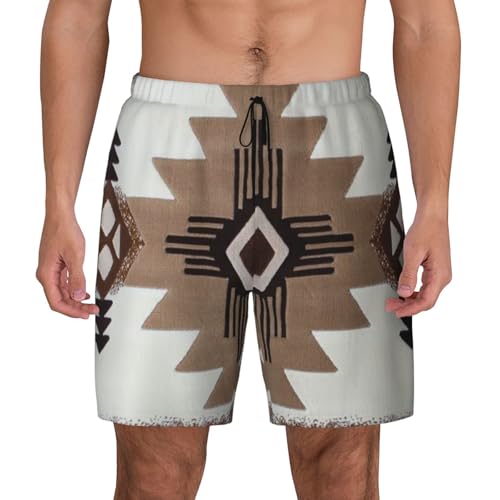 Short de bain pour homme imprimé amérindien et séchage rapide pour le sport