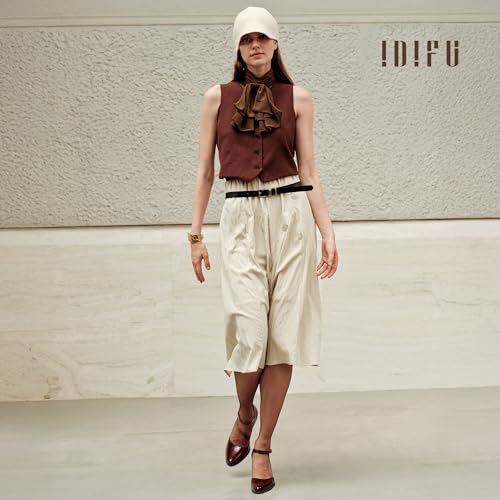 Image of IDIFU IN3 Closed Toe Chunky High Heels Comfortable Dress Shoes for Women