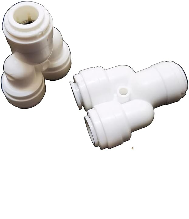 MALIDA 3/8" OD Tube Y Type Quick Connect Push In to Connect Water Tube Fitting Pack of 3
