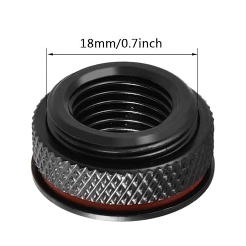 G1/4 Thread Twists Water Cooling Tube Fitting Connector, 18mm Pass Through Fitting PC Water Cooling System Soft Tube Connectors