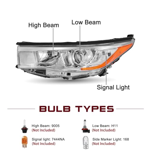 Image of JSBOYAT Headlight Assembly Fits for 2014 2015 2016 Toyota Highlander