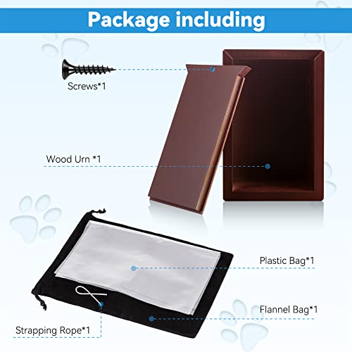 Newdream: Pet Cremation Urns,Dog Ashes Urn, Box For Dog Ashes,Dog Urns For Ashes Wooden Box,Wood Keepsake Memorial Urns (Footprint And Love) #TOP4