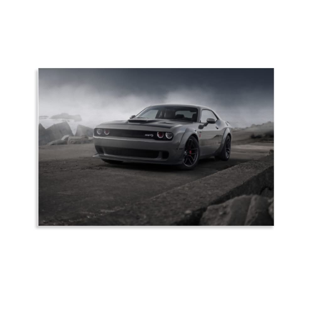 Dodge Challenger Retro Muscle Car Poster 5 Canvas Poster Wall Art Decor Print Picture Paintings for Living Room Bedroom Decoration Unframe 20x30inch(50x75cm)