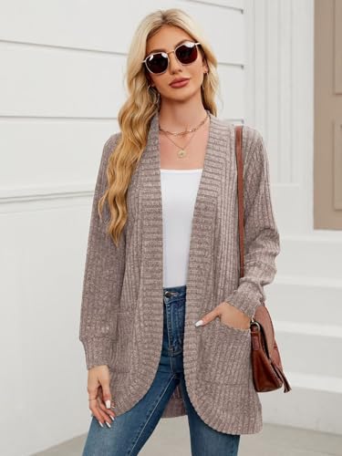 Image of BELAROI Women Plus Size Cardigan Sweater Fall Outfit