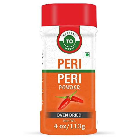 Peri Peri Powder (Birds Eye Chili) – 4 oz/113 gm, 100% Pure, Oven Dried, Spicy Chili Powder Cover