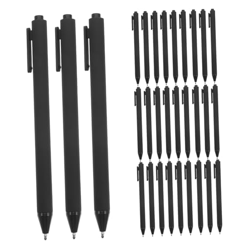 NUOLUX 108個黒インク速乾ゲルペン 押しボタン式プラスチック製 滑らかな書き心地の美的筆記用具 オフィス 学校向けノート取り ジャーナリ