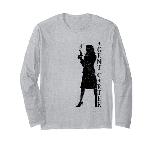 T-shirt Marvel Agent Carter S.S.R. manches longues en coton vêtement homme et femme style vintage