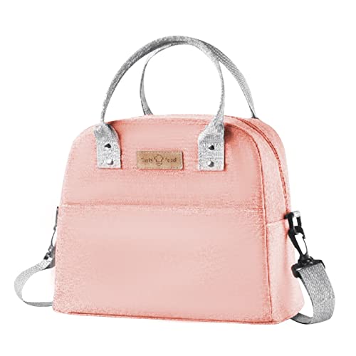 AMAZON - KANDQOTZ Large Insulated Lunch Bag Portable Lunch Bag For Office, Work, Picnic, Beach, Travel Reusable Lunch Box，Gifts for Women Work, Mom (C)