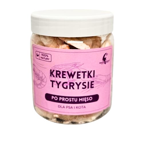 200g liofilizowane krewetki tygrysie dla psa i kota witamina B3 i B12