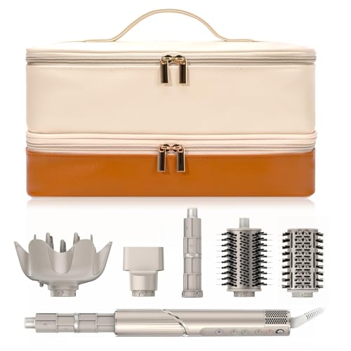 Travel Carrying Case for Hair Dryer Shark Flexstyle FlexFusion Airwrap Brush Double Layer Storage Bag Hair Accessories Tools Storage Case for Revlon Hairdryer Styler-Shark SpeedStyle Organizer Bag