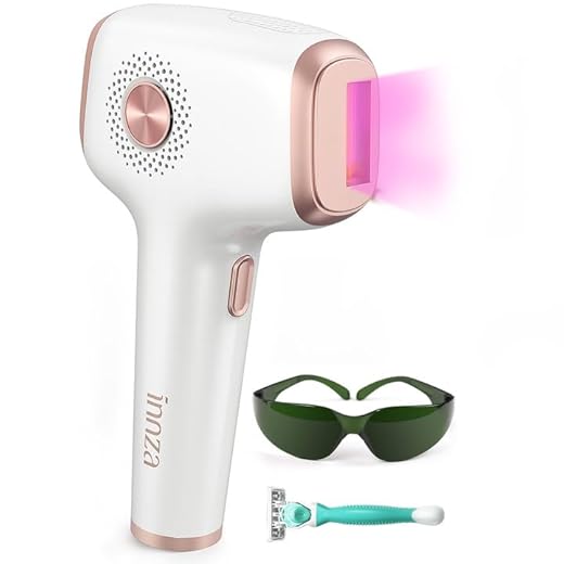 INNZA IPL-Apparaten Ontharing met Koelfunctie, 999.999 Lichtpuls, Pijnvrije Laserontharingsapparaat, 9 Energieniveaus Voor een Gezond Bikinigebied en Lichaam