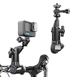 TANSUO Bike/Motorcycle Camera Mount for GoPro Hero 13/12/11, Action Camera Mount with 1/4-inch Screw Compatible with Insta360 X5/X4, 360° Rotating, Handlebar Mount Ball Head for DJI Osmo Action 5