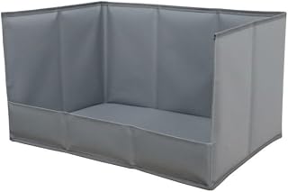 Faltbare Hundetoilette mit hohen Wänden und wasserdichtem Innenfutter, tragbare Töpfchenablage für kleine und mittelgroße Hunde, für einfache Montage, Haustier-Urin-Pad-Halter für Zuhause (Grau, S)