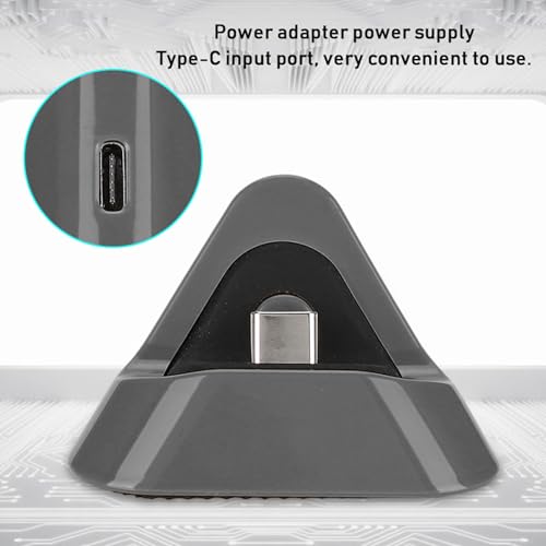 ZDETGU Przenośna Trójkątna Podstawka ładująca do Hosta Lite z Wejściem Typu C. Stabilna Metalowa podstawa. Ochronna Silikonowa wyściółka. Konstrukcja ABS (GREY)
