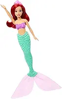 Disney Princesa Ariel Sereia, Boneca Articulada Com Cabelos Vermelhos, Cauda Rosa E Tiara Removível, Inspirada No Filme A Pequena Sereia