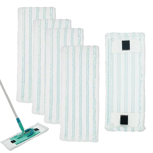 TXErfolg 5 Stück Wischmopp Bezug für Leifheit Clean Twist M Ergo Micro Duo, 38x15cm Bodenwischer Ersatzbezug für Leifheit Wischmopp, Mikrofaser Bodenwischer Ersatzzubehör für alle Böden