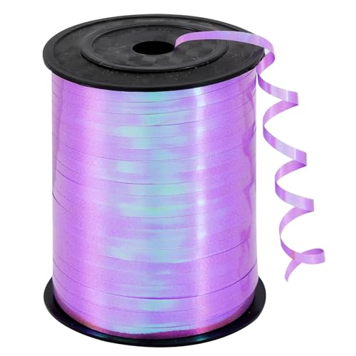 TONIFUL 500 Yards Iridescent Light Purple Curling Ribbon Balloon String