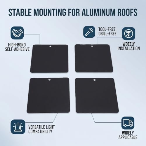 Almohadillas de montaje autoadhesivas con polvo negro anticorrosión para techos de aluminio 4
