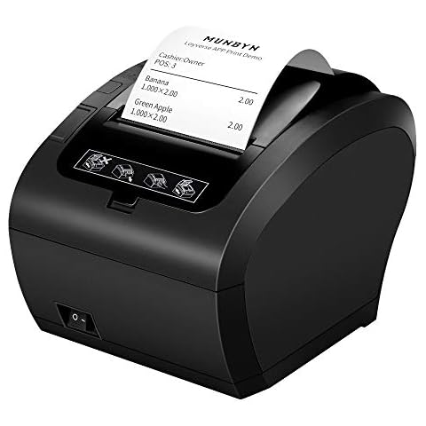 MUNBYN 80MM Thermal Printer, Receipt Printer, Android POS Cashier Printer with USB Serial Ethernet/LAN Port for Restaurant, Shop, ESC/POS Support Windows, Mac, Linux, Chrome OS Cover