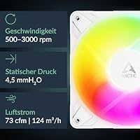 ARCTIC P12 Pro Reverse A-RGB (3St) - 120 mm Premium Lüfter, Reverse Airflow – Ansicht 2
