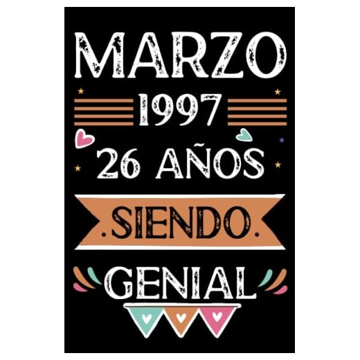 CUADERNO, Marzo 1997, 26 Años Siendo Genial: Libro de visitas, cuaderno, 110 páginas de felicitaciones, idea de regalo, regalo Para la esposa, novia, mujer, La madre