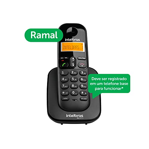 Ramal de Telefone sem Fio TS3111 Preto Intelbras
