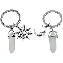 KESYOO 2pcs Moon Pendant Keychains Sun Key Rings Sun and Moon Couple Keychain Car Key Holder Key Chains Key Bag Decor