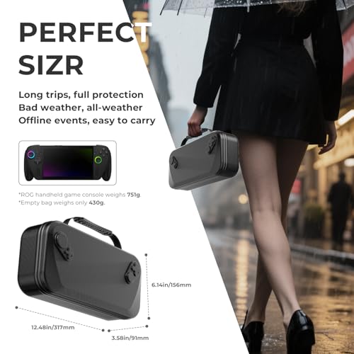 Hesupy Caso de Transporte para ROG Xbox Ally/Rog Xbox Ally X, Bolsa de Viaje de Viaje Organizador portátil EVA Accesorios de la Caja de Juegos de la Cubierta Protectora