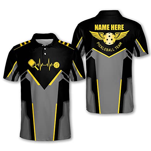 LASFOUR Custom Pickleball Polo Shirts for Team, Personalized Pickleball Polo Shirt with Name, Gift...